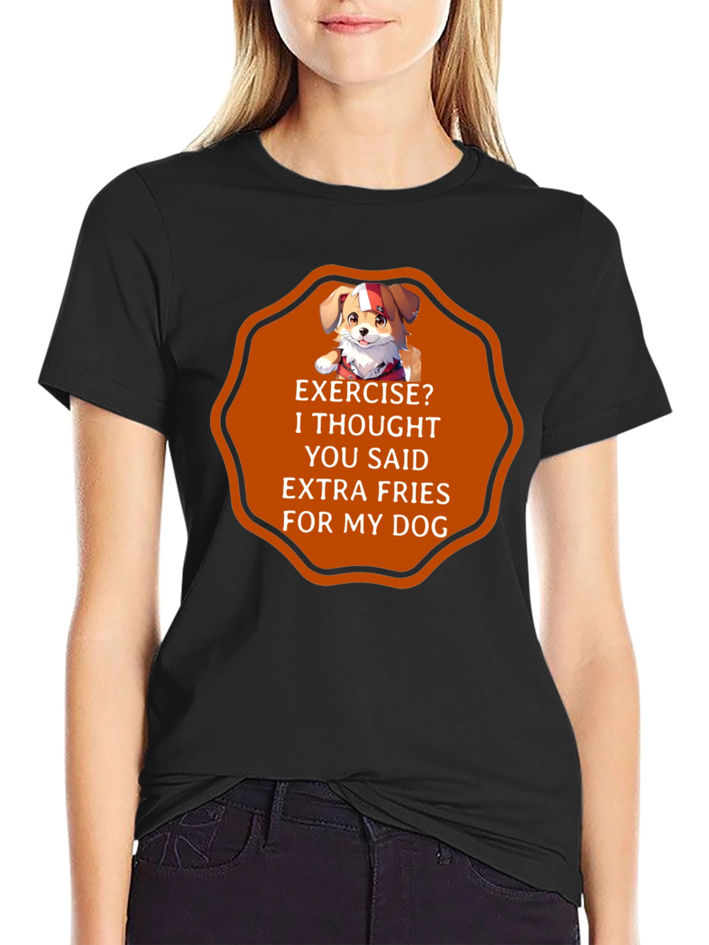 Funny Dog Extra Fries T-Shirt