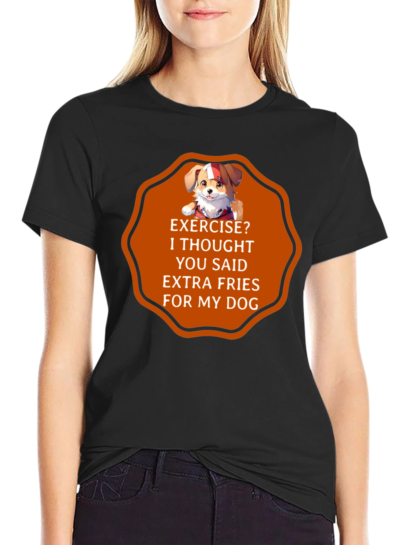 Funny Dog Extra Fries T-Shirt