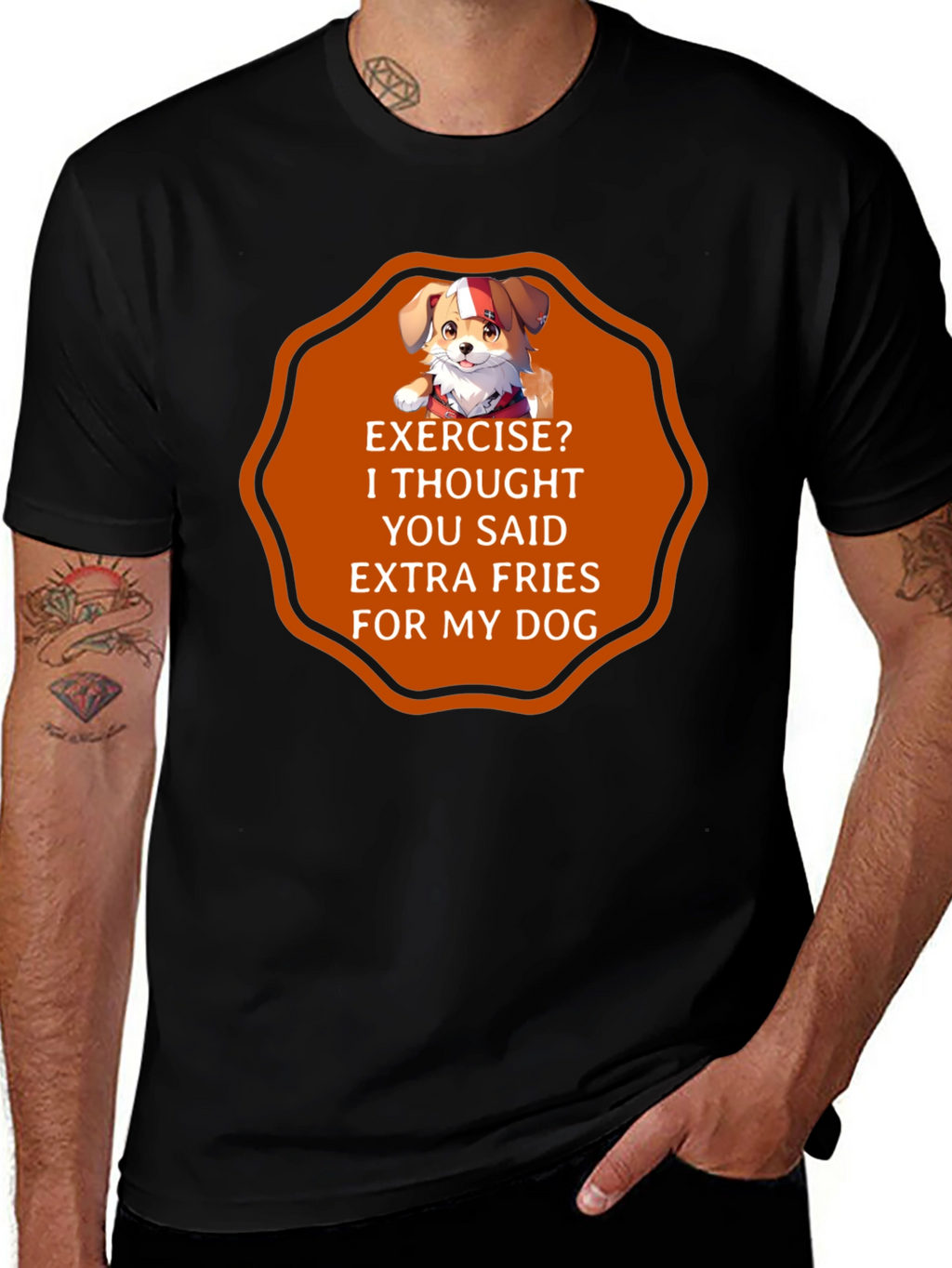 Funny Dog Extra Fries T-Shirt