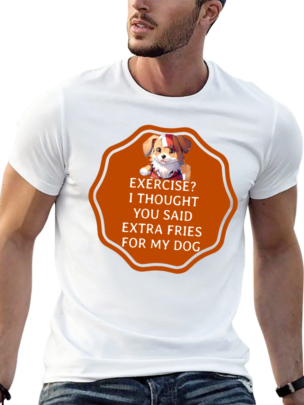 Funny Dog Extra Fries T-Shirt