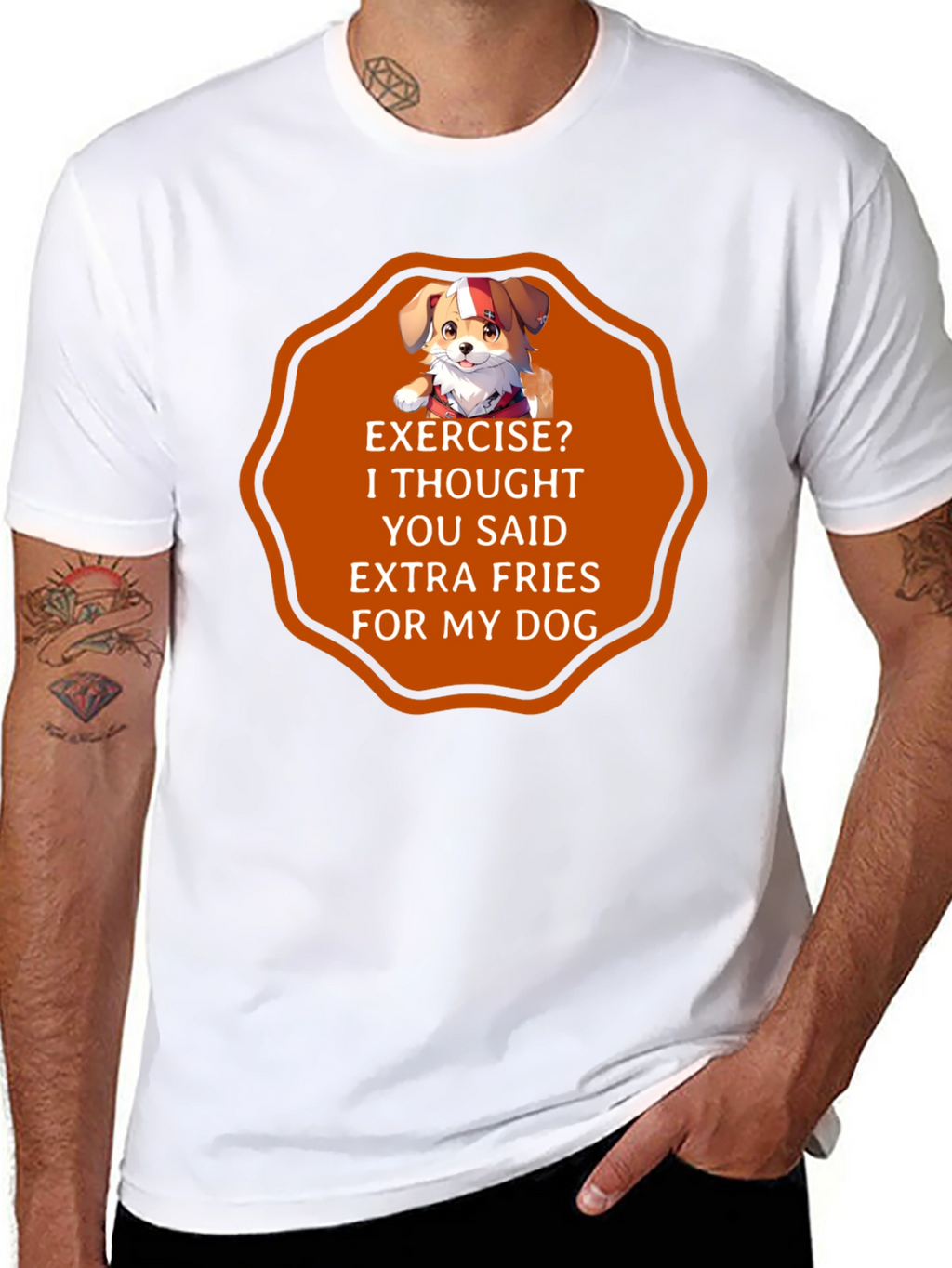 Funny Dog Extra Fries T-Shirt