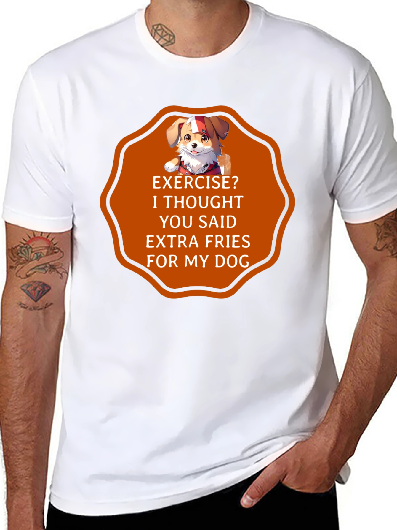 Funny Dog Extra Fries T-Shirt