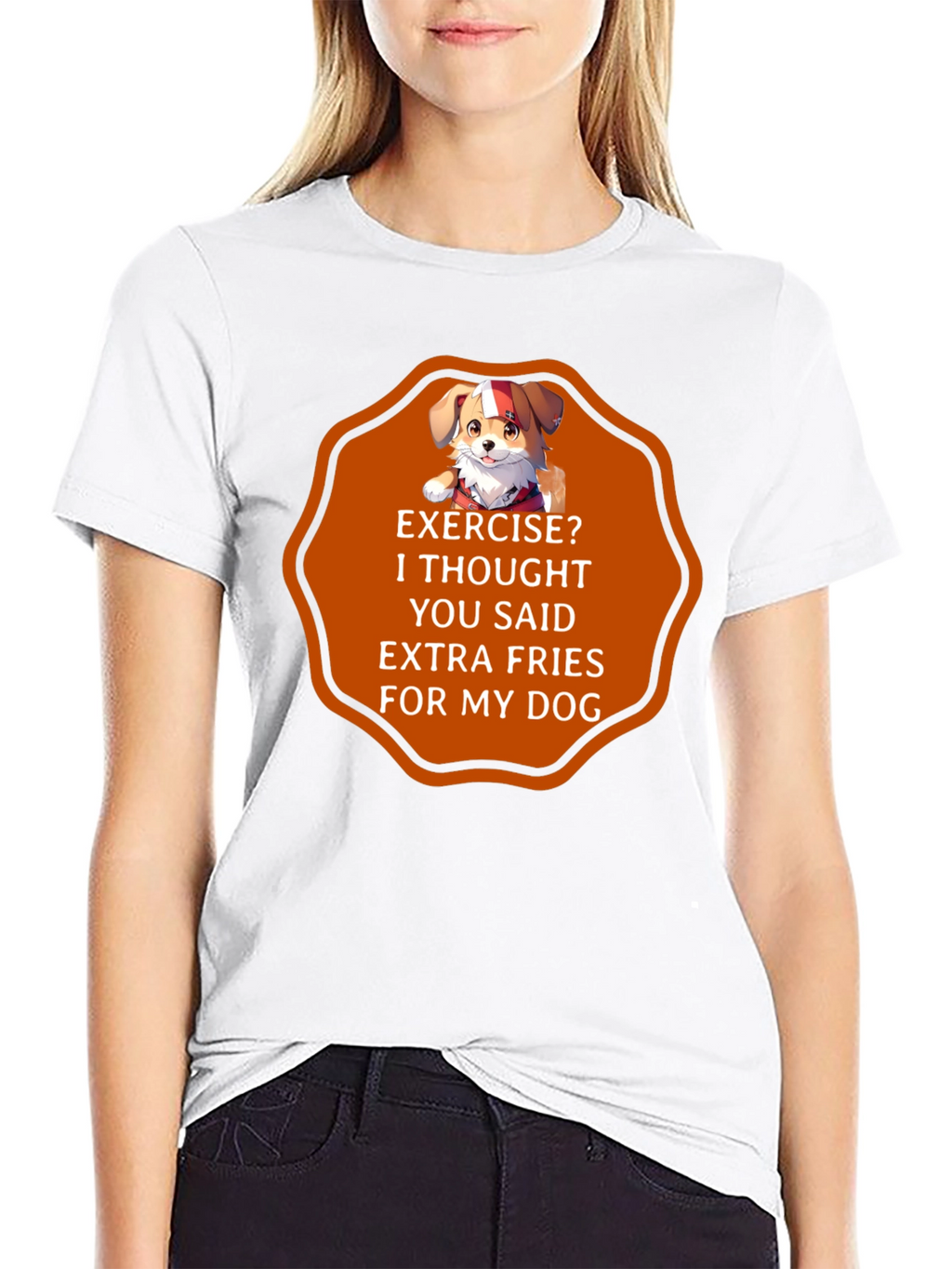 Funny Dog Extra Fries T-Shirt