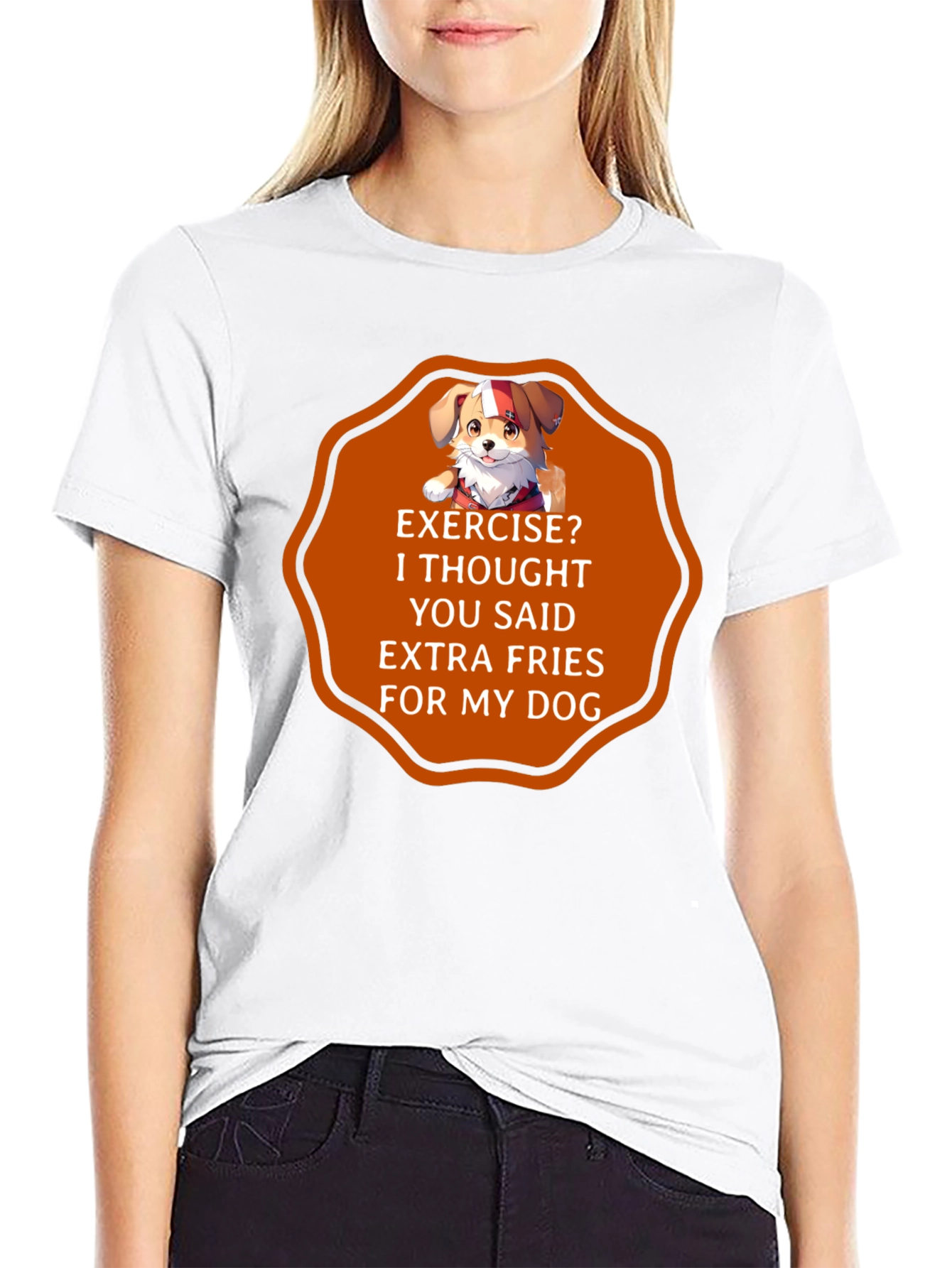 Funny Dog Extra Fries T-Shirt