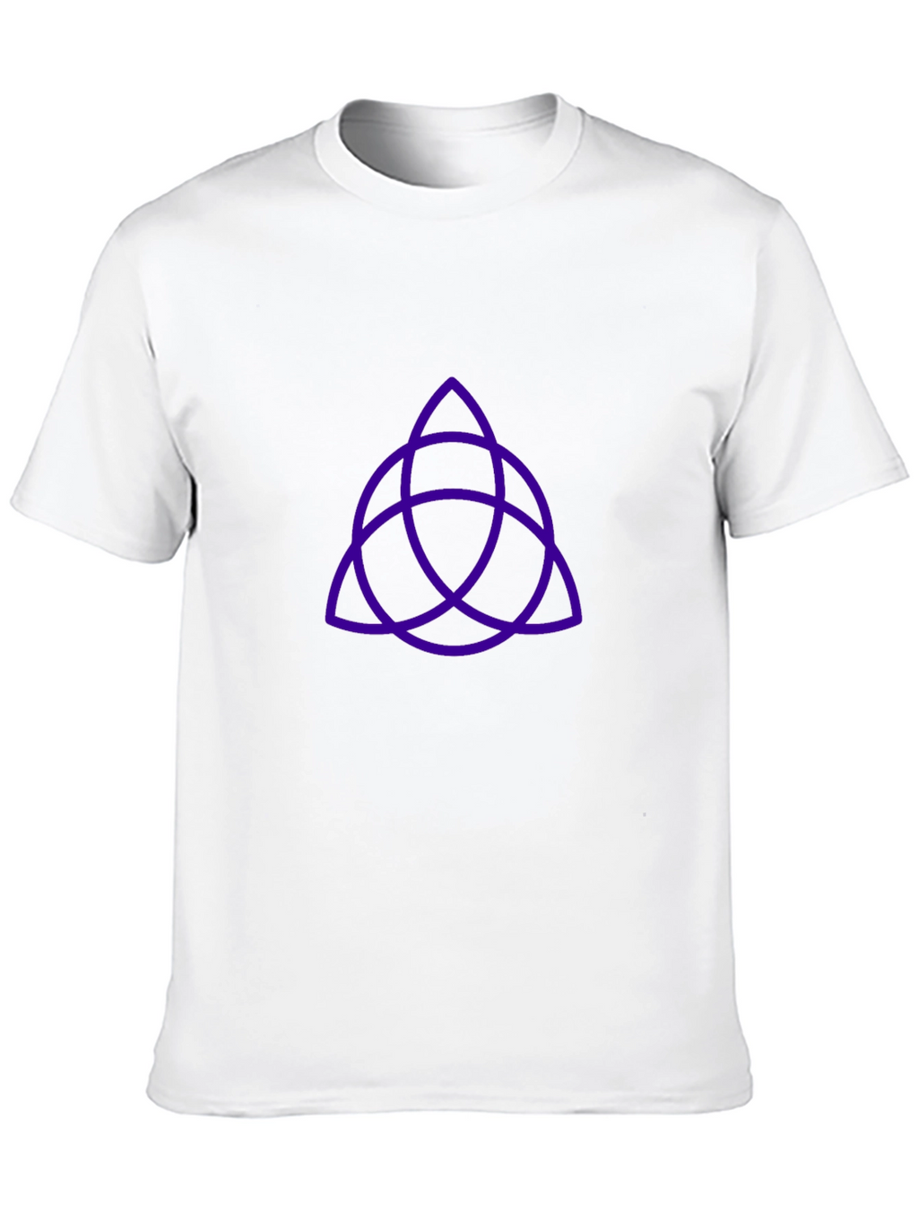 Black T-Shirt with Purple Trinity Knot Design