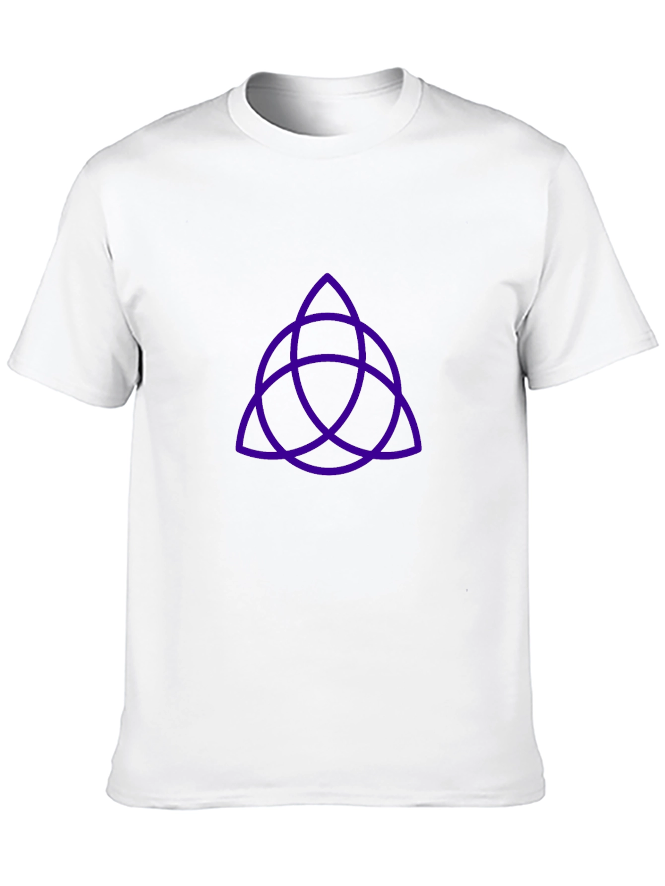 Black T-Shirt with Purple Trinity Knot Design