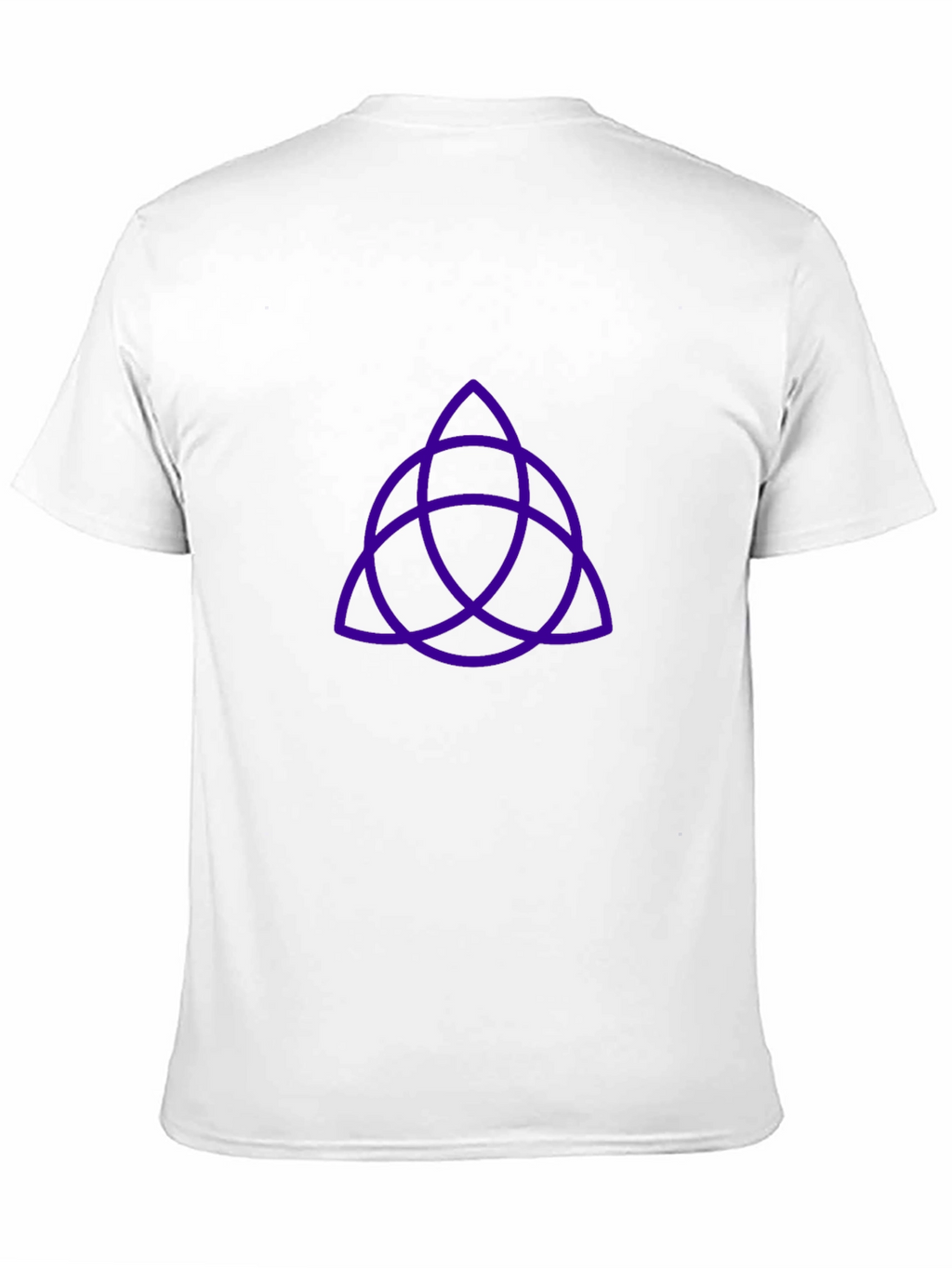 Black T-Shirt with Purple Trinity Knot Design