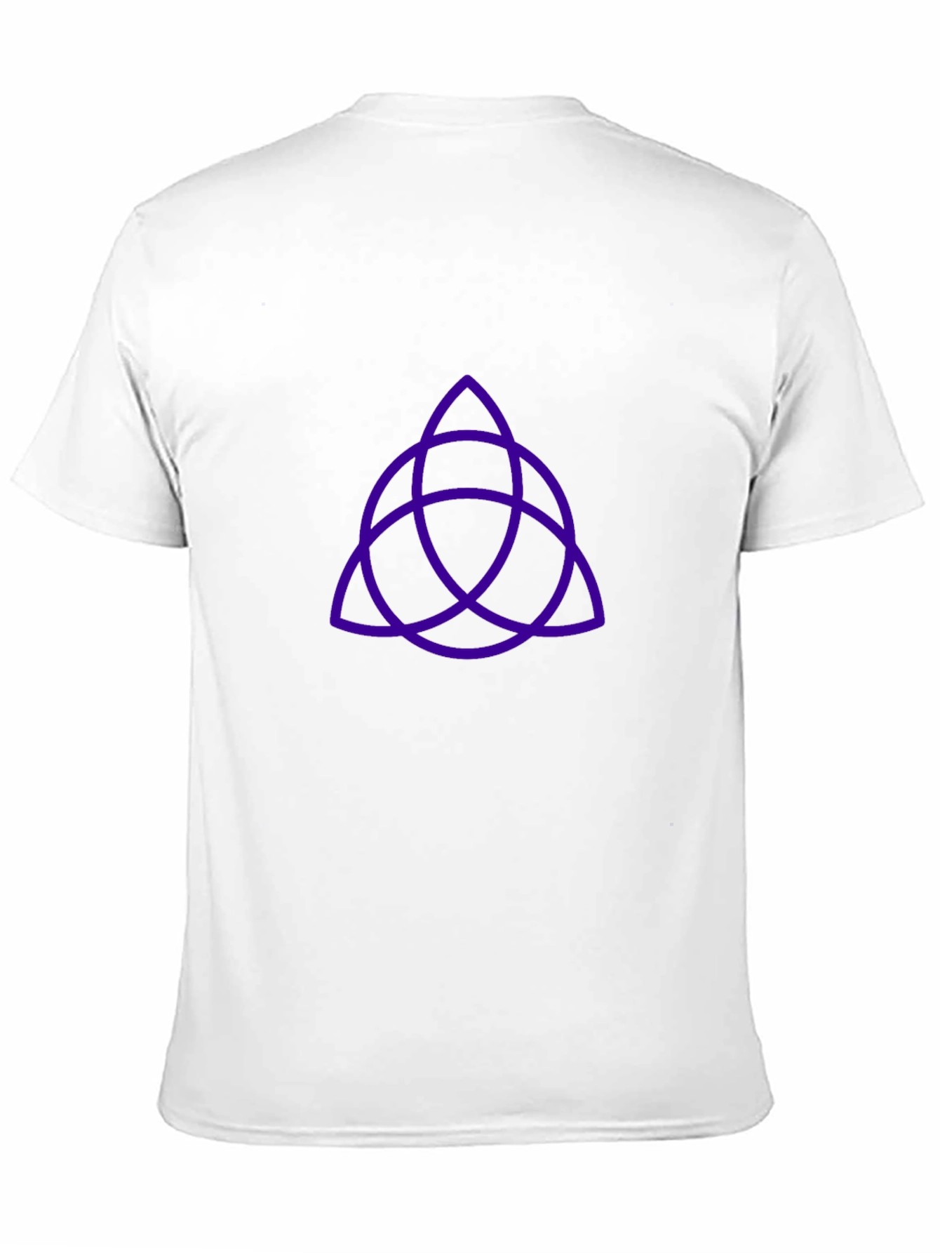 Black T-Shirt with Purple Trinity Knot Design