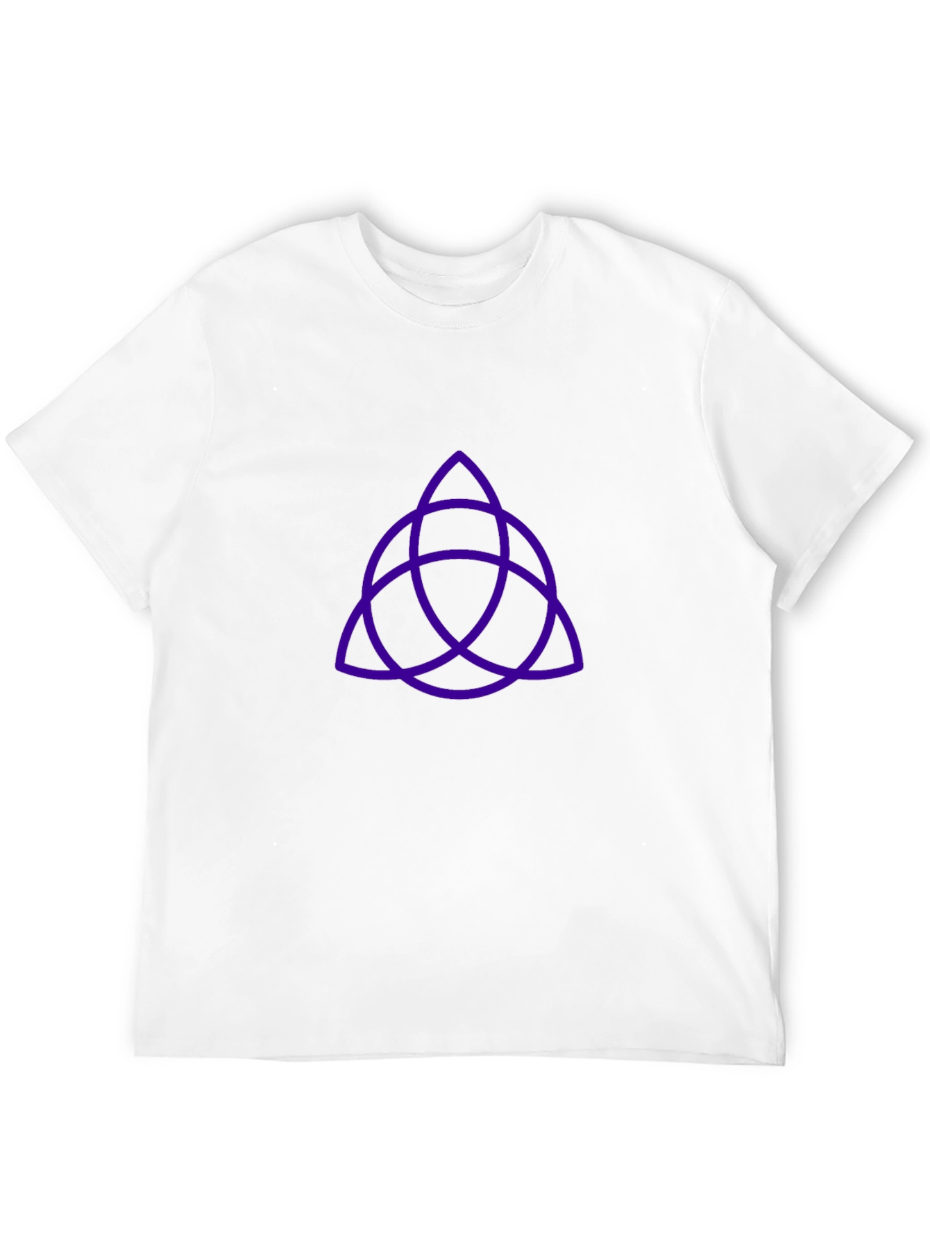 Black T-Shirt with Purple Trinity Knot Design