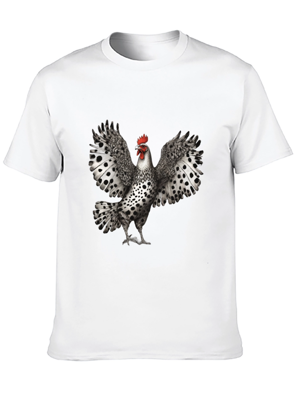 Black Chicken T-Shirt - Spotted Wings Graphic Tee