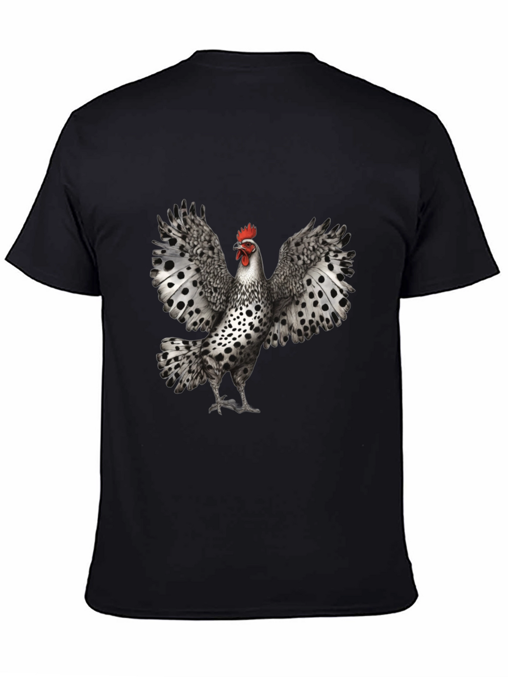 Black Chicken T-Shirt - Spotted Wings Graphic Tee