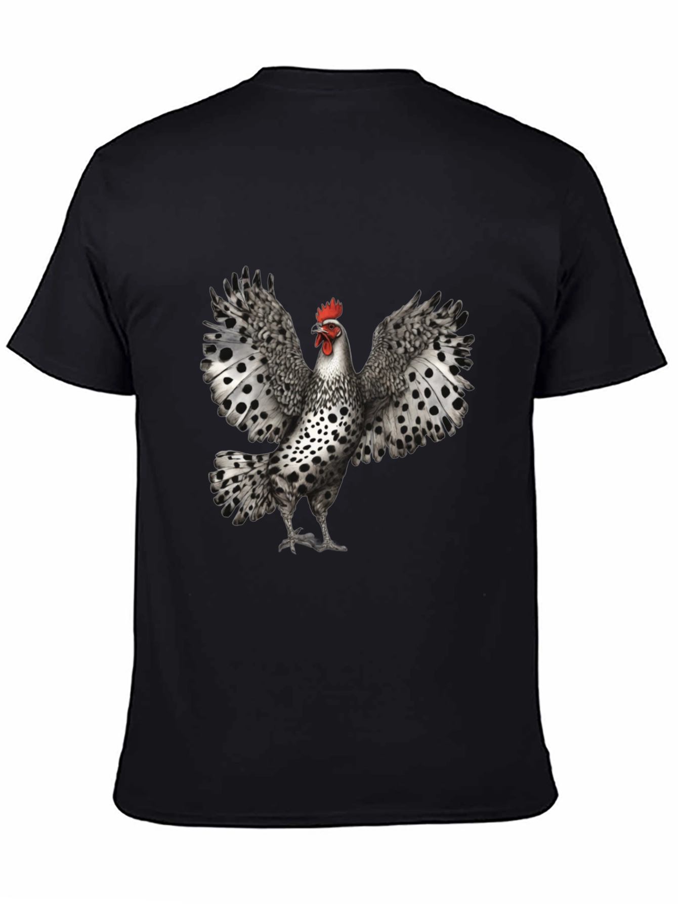 Black Chicken T-Shirt - Spotted Wings Graphic Tee
