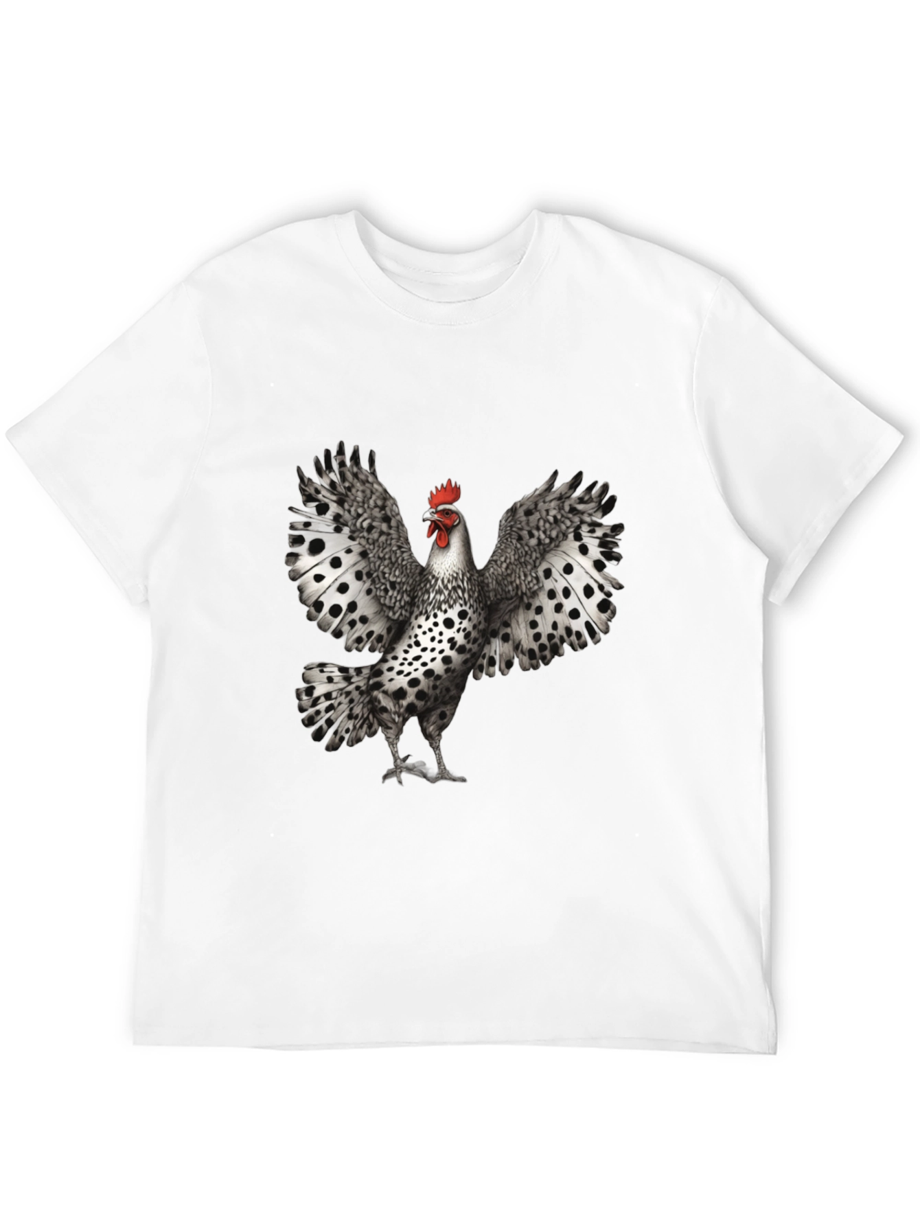Black Chicken T-Shirt - Spotted Wings Graphic Tee