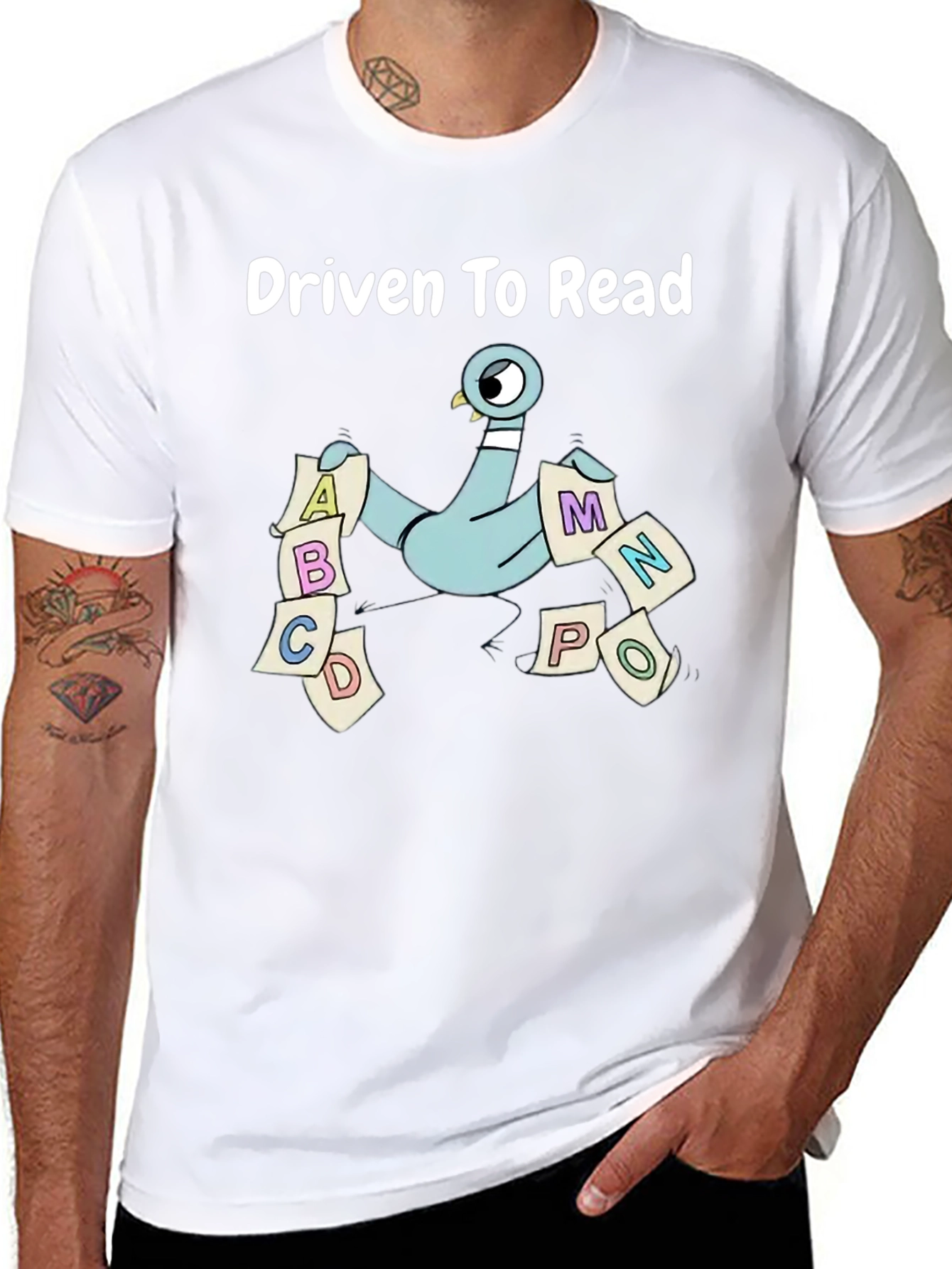 Driven To Read Pigeon Graphic T-Shirt