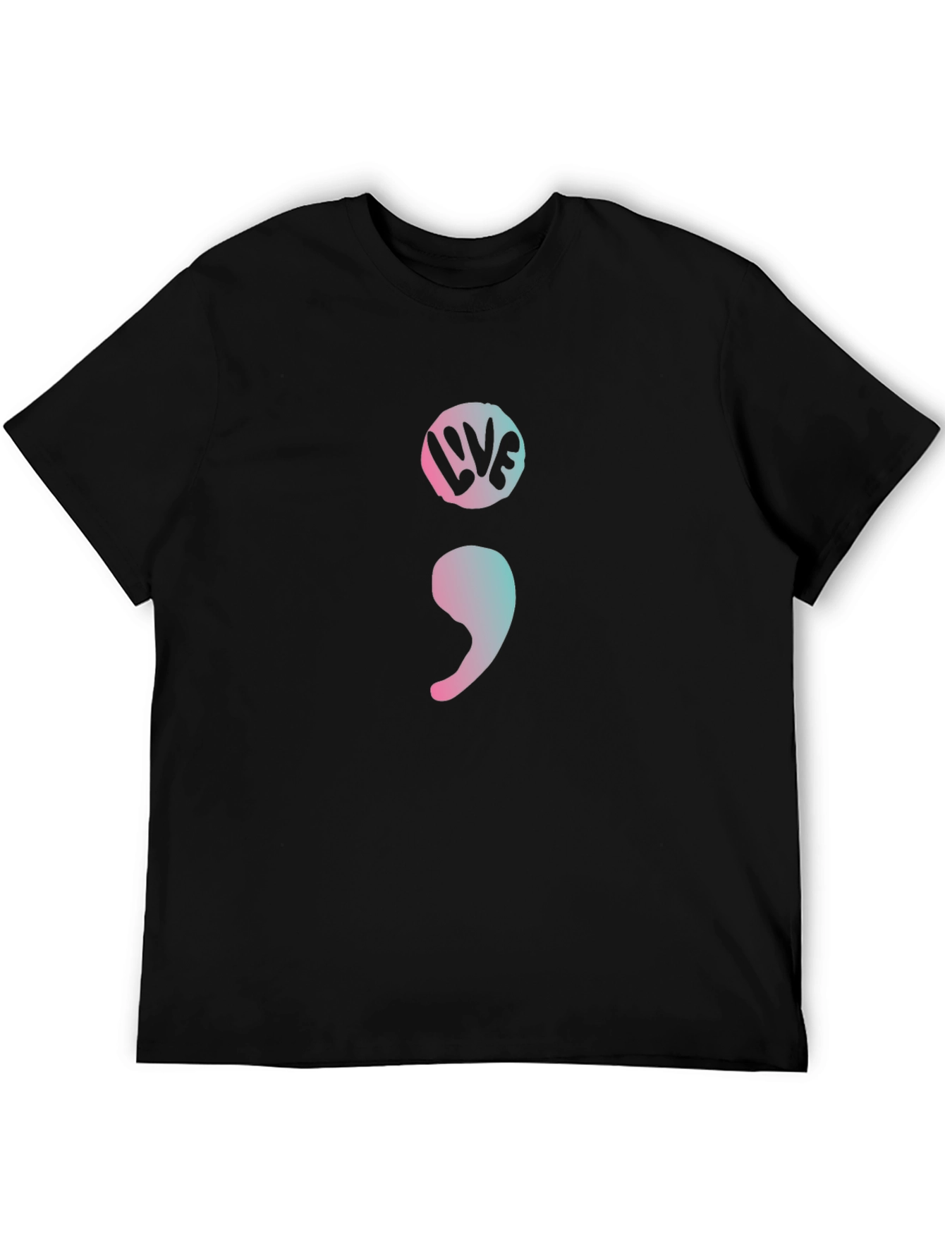 Semicolon Live Graphic Tee - Mental Health Awareness