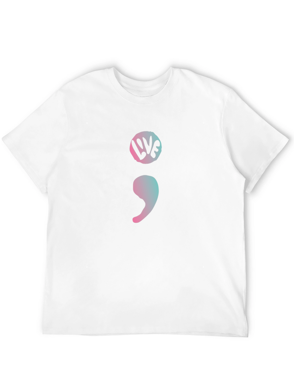 Semicolon Live Graphic Tee - Mental Health Awareness