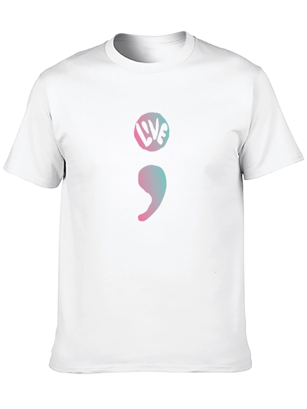 Semicolon Live Graphic Tee - Mental Health Awareness