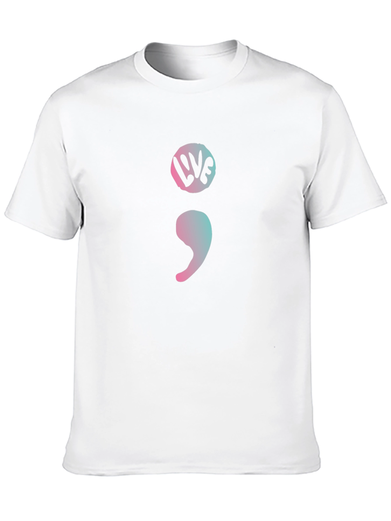 Semicolon Live Graphic Tee - Mental Health Awareness