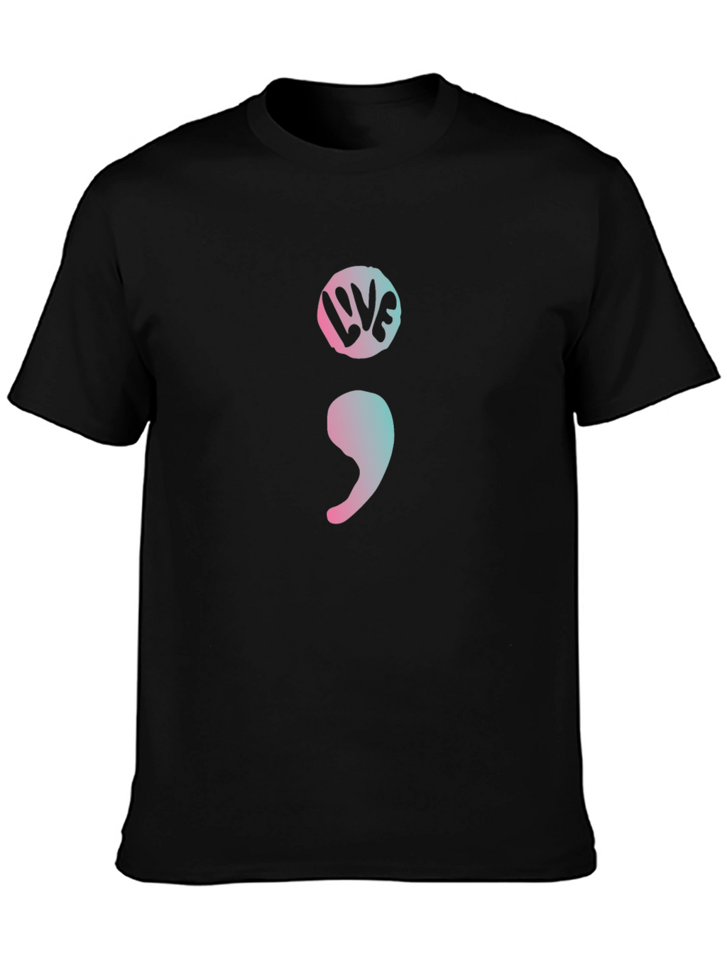 Semicolon Live Graphic Tee - Mental Health Awareness