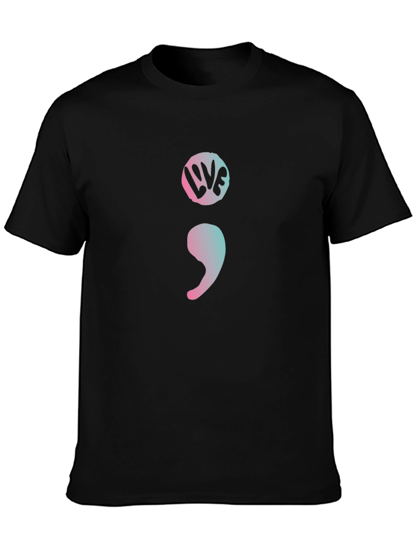 Semicolon Live Graphic Tee - Mental Health Awareness