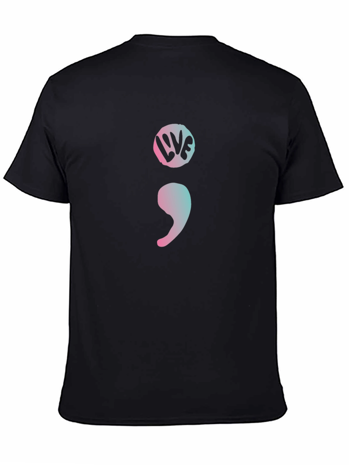 Semicolon Live Graphic Tee - Mental Health Awareness