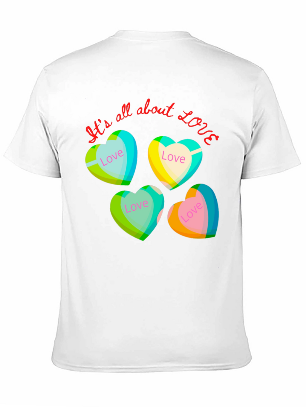 Love Heart Tee - Its All About Love T-Shirt