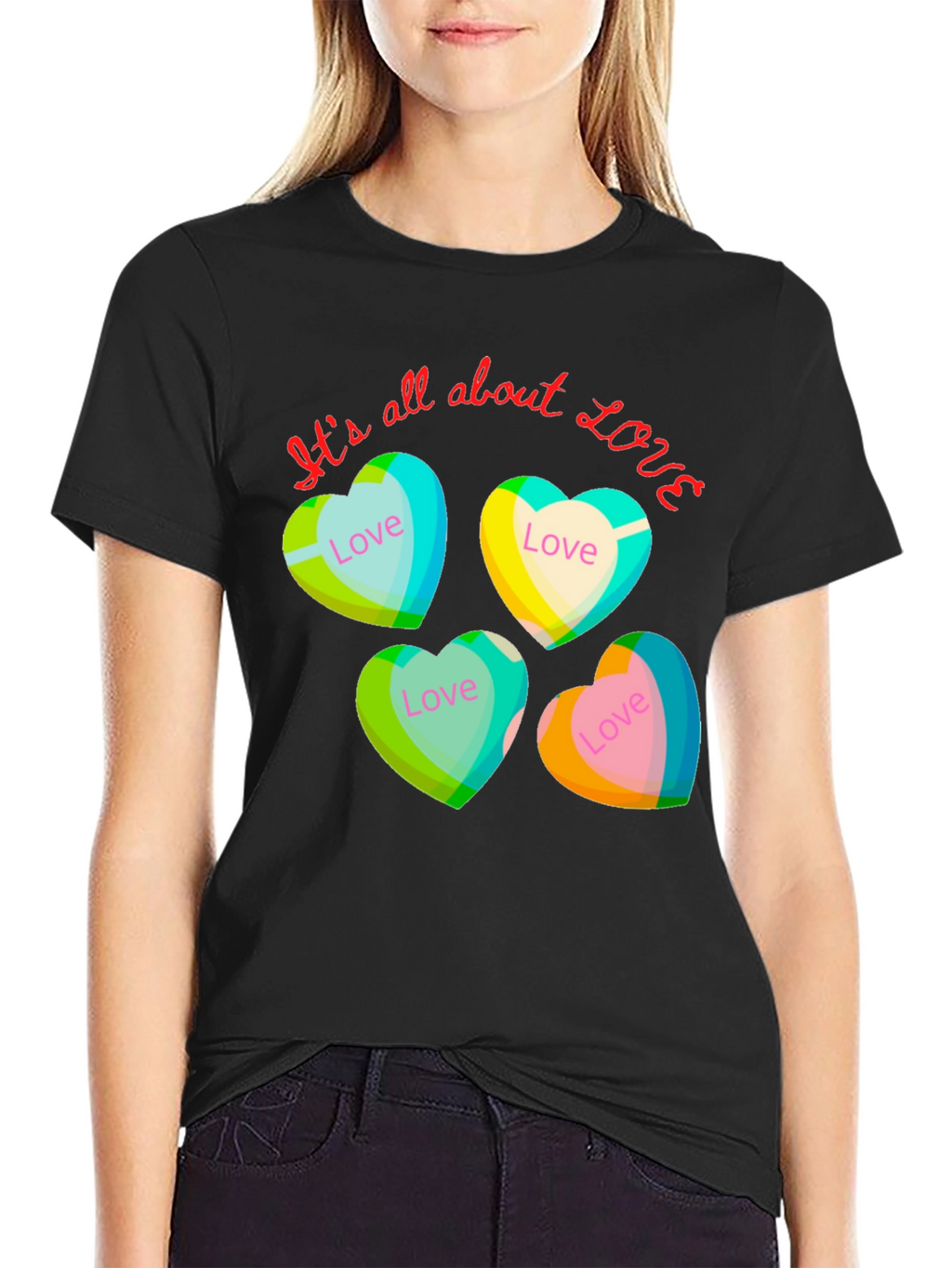 Love Heart Tee - Its All About Love T-Shirt