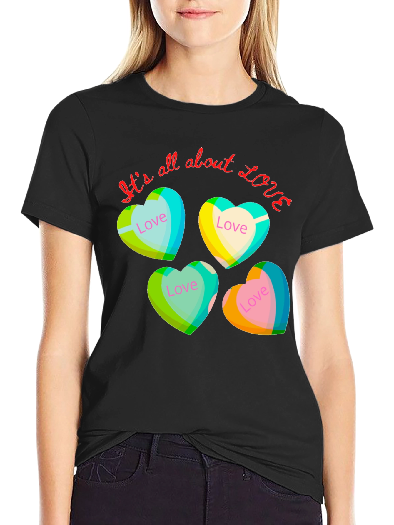 Love Heart Tee - Its All About Love T-Shirt