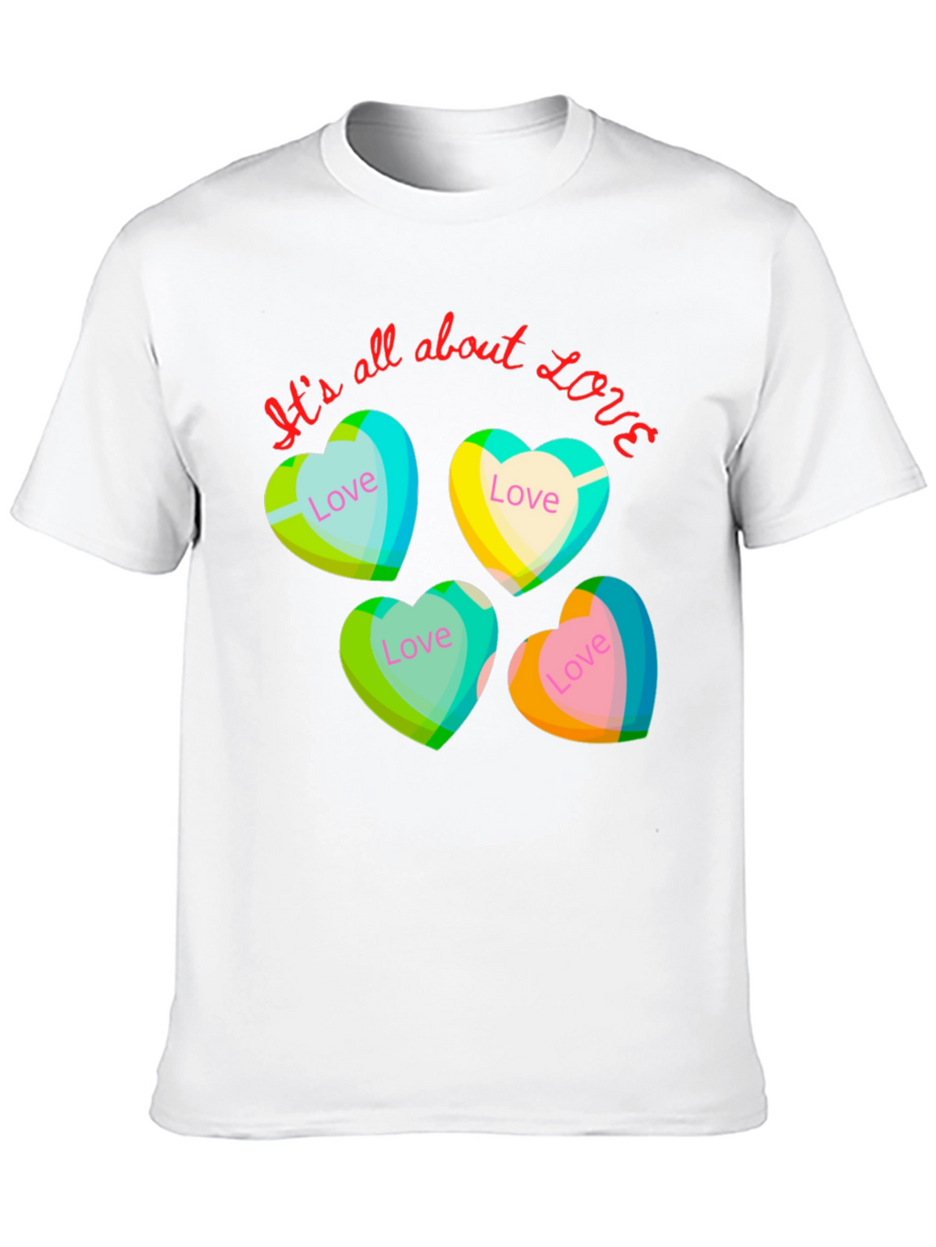 Love Heart Tee - Its All About Love T-Shirt