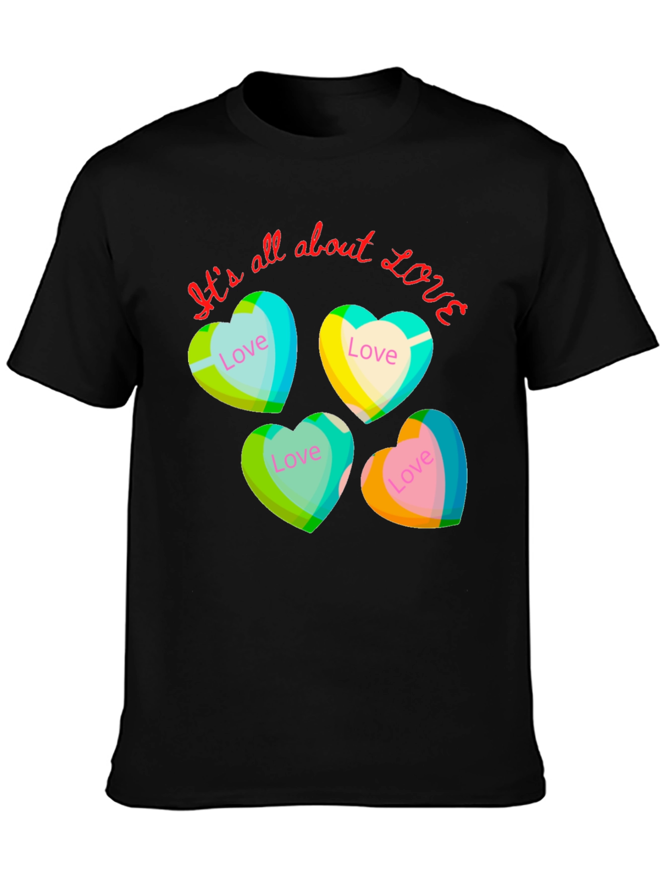 Love Heart Tee - Its All About Love T-Shirt