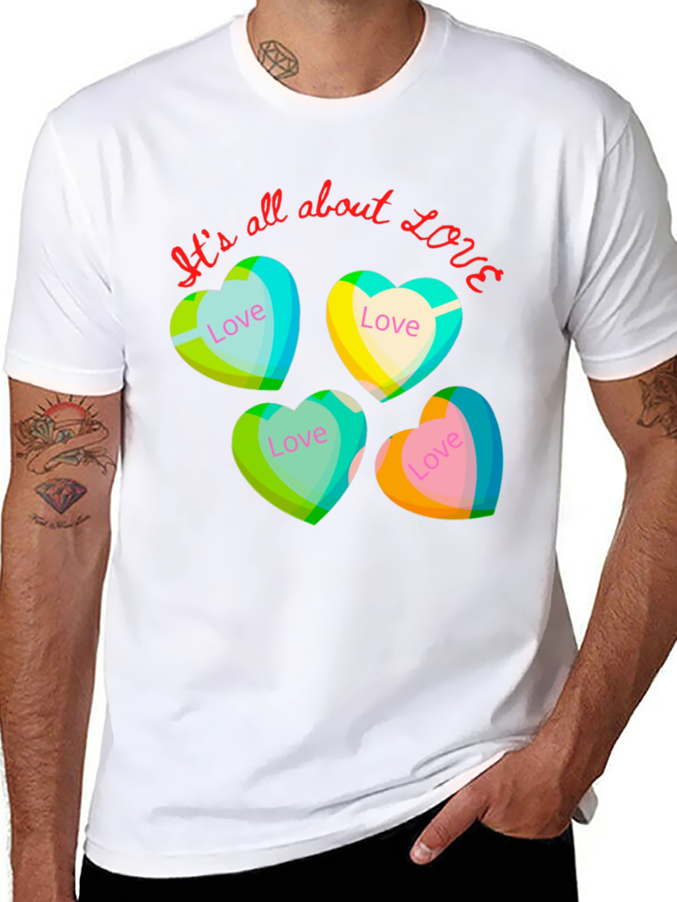 Love Heart Tee - Its All About Love T-Shirt