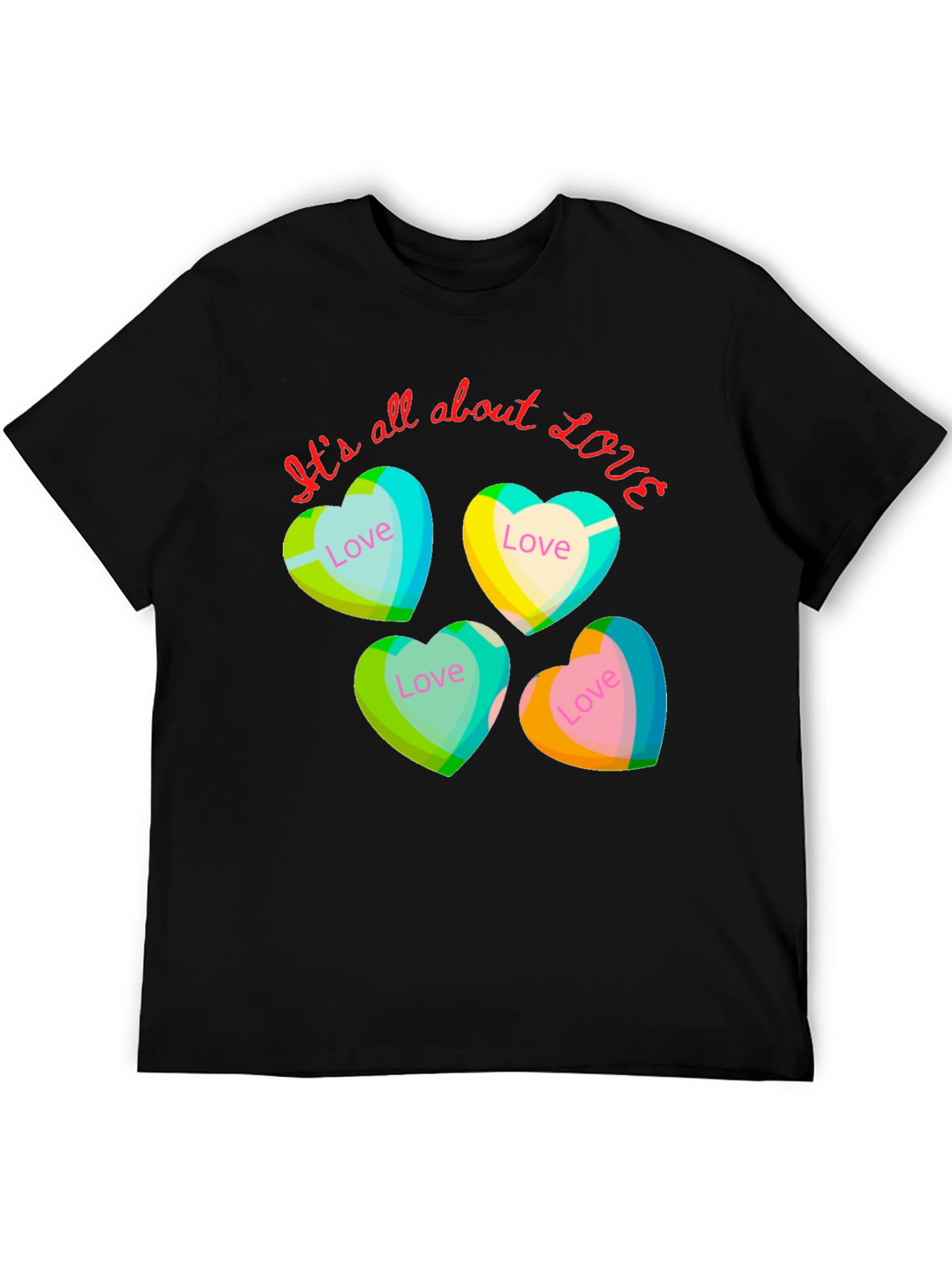 Love Heart Tee - Its All About Love T-Shirt
