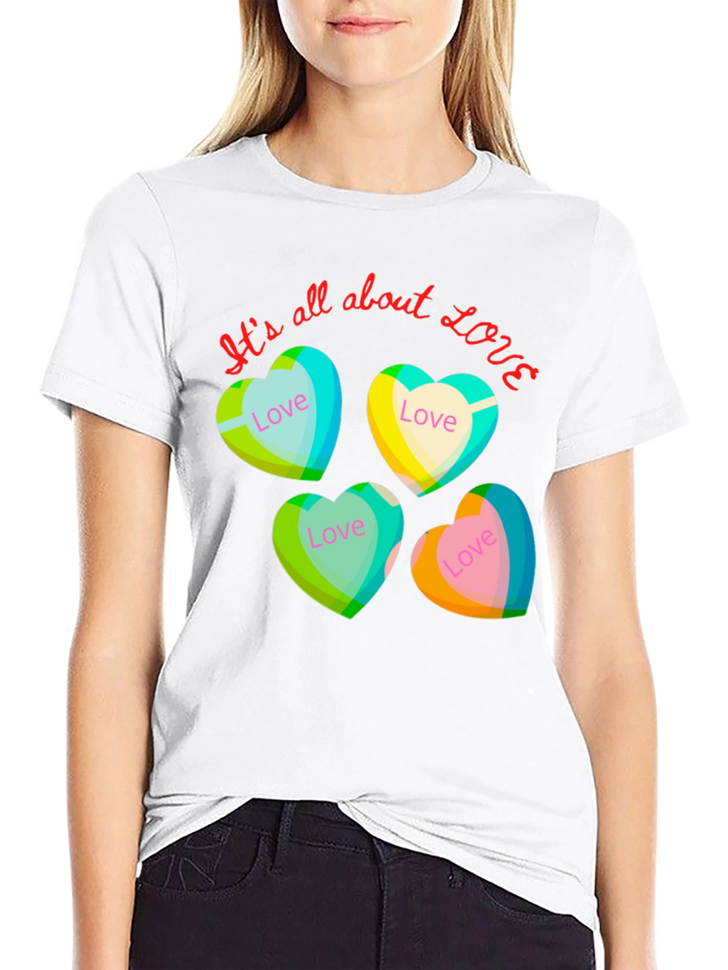 Love Heart Tee - Its All About Love T-Shirt