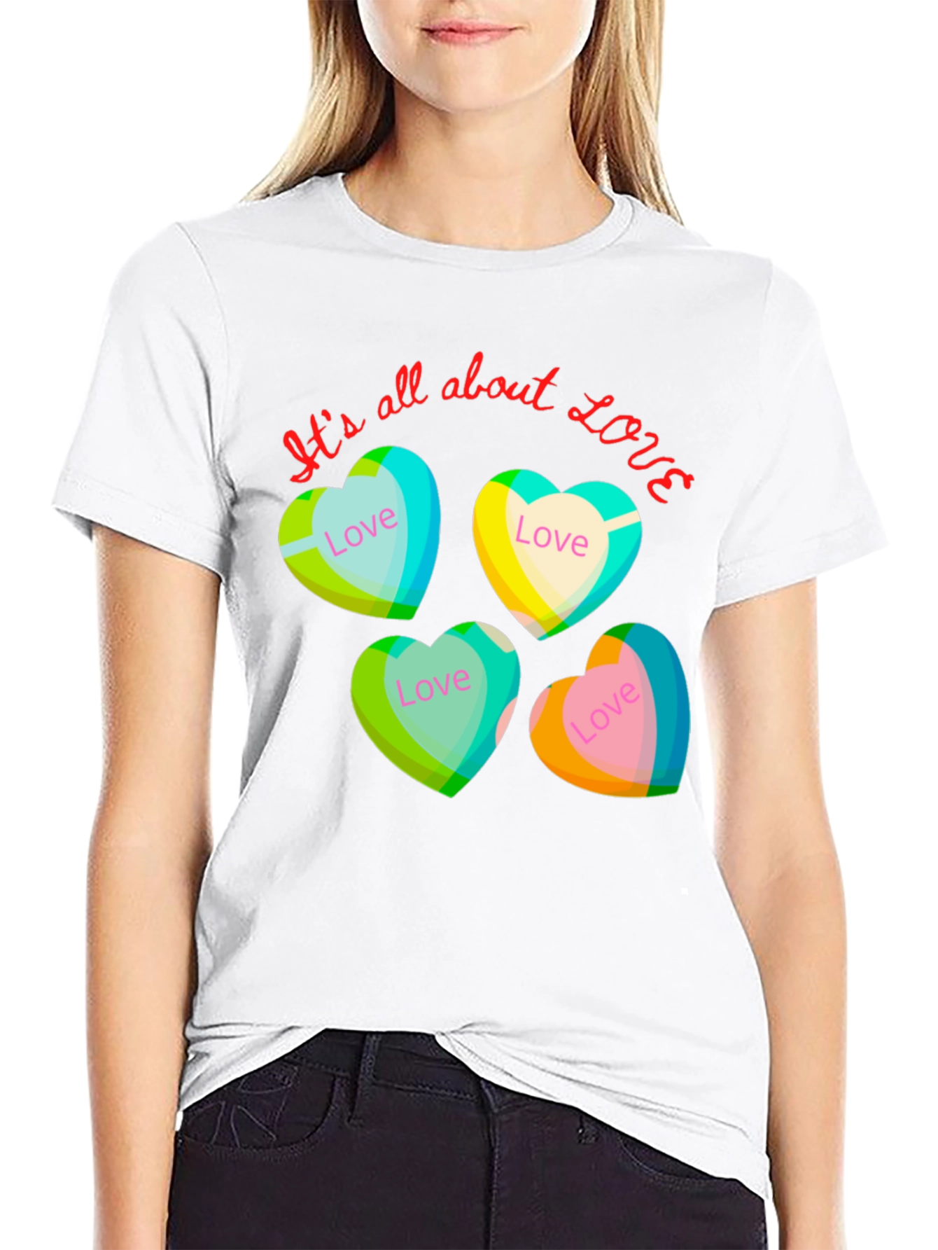 Love Heart Tee - Its All About Love T-Shirt