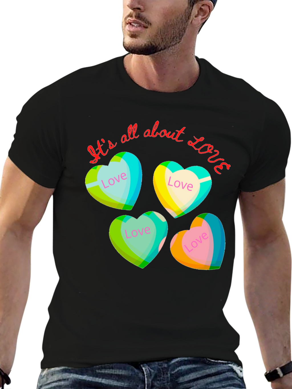 Love Heart Tee - Its All About Love T-Shirt