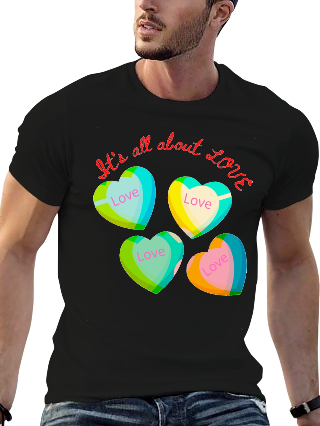 Love Heart Tee - Its All About Love T-Shirt