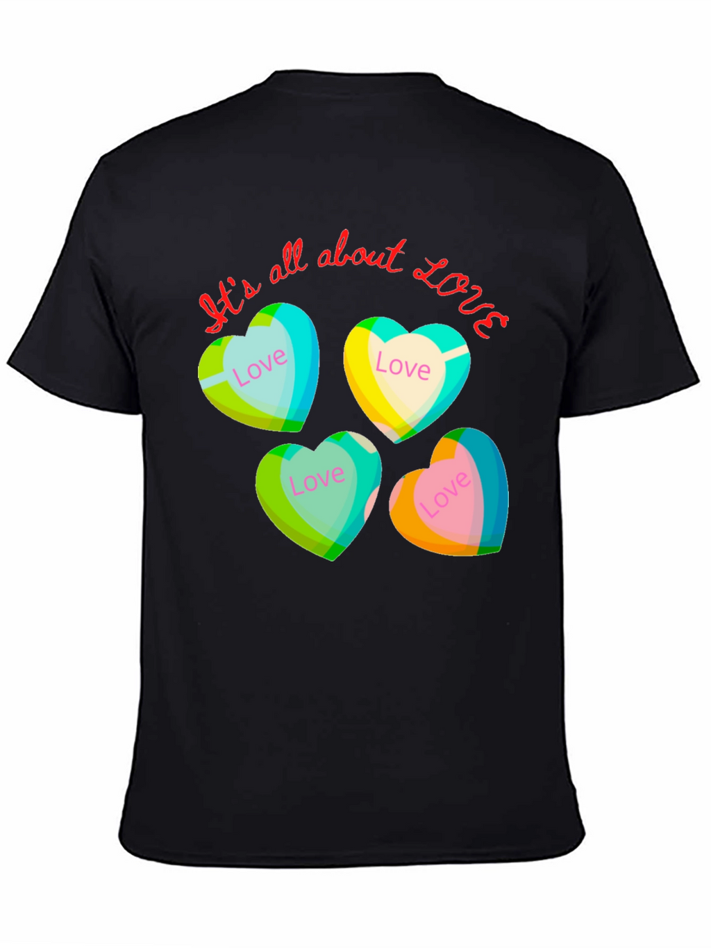 Love Heart Tee - Its All About Love T-Shirt