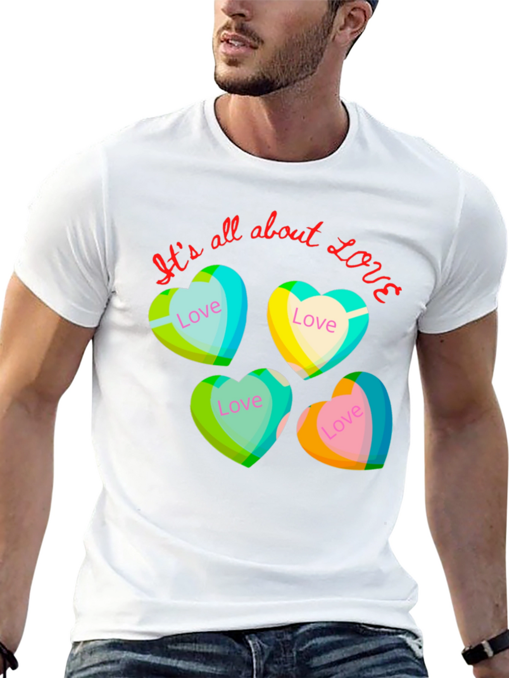 Love Heart Tee - Its All About Love T-Shirt