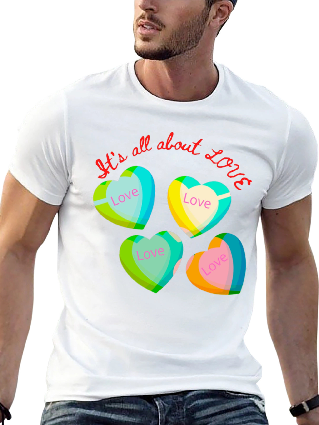 Love Heart Tee - Its All About Love T-Shirt
