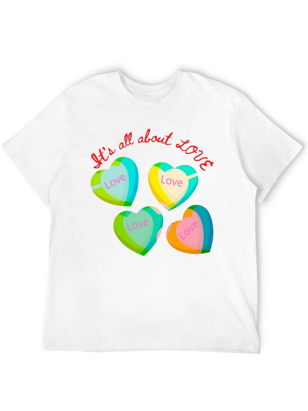 Love Heart Tee - Its All About Love T-Shirt