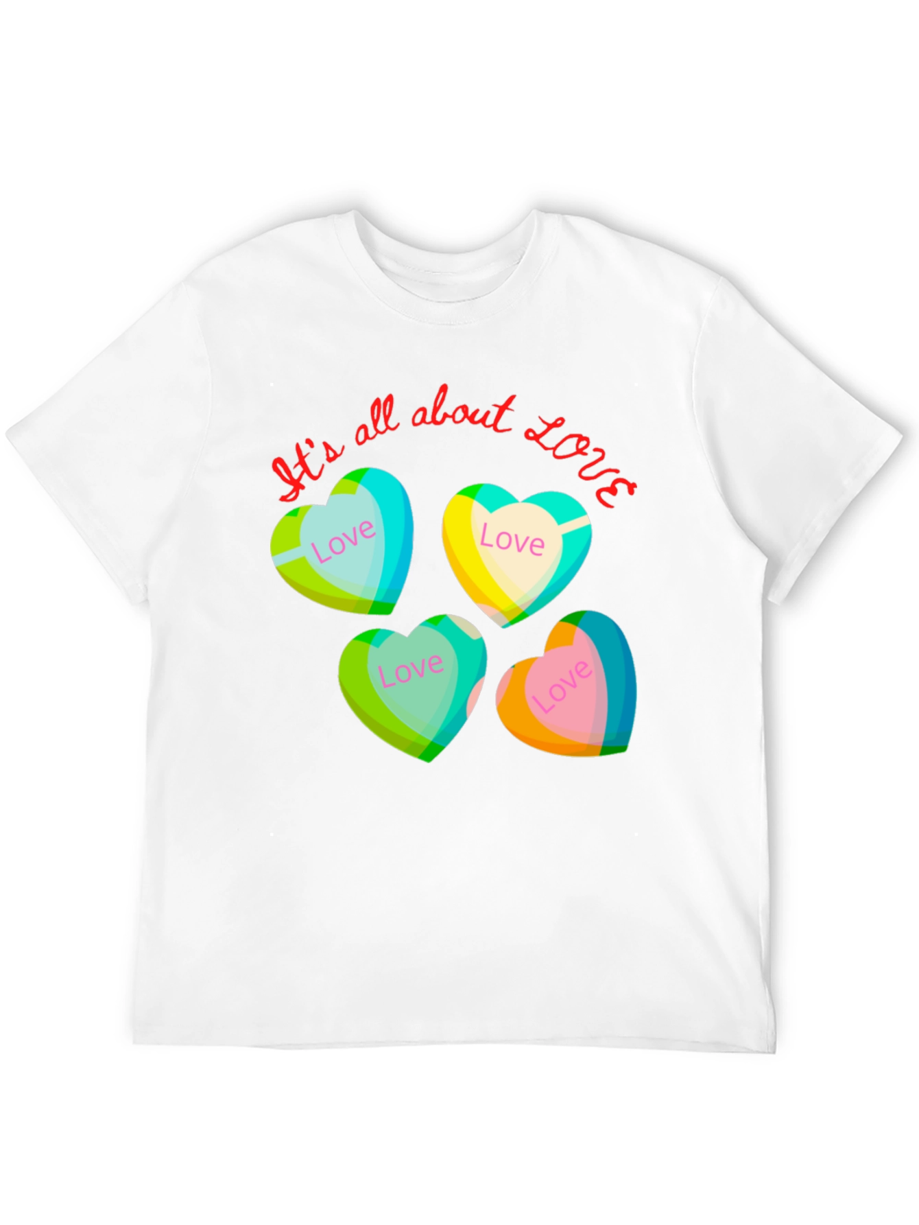 Love Heart Tee - Its All About Love T-Shirt