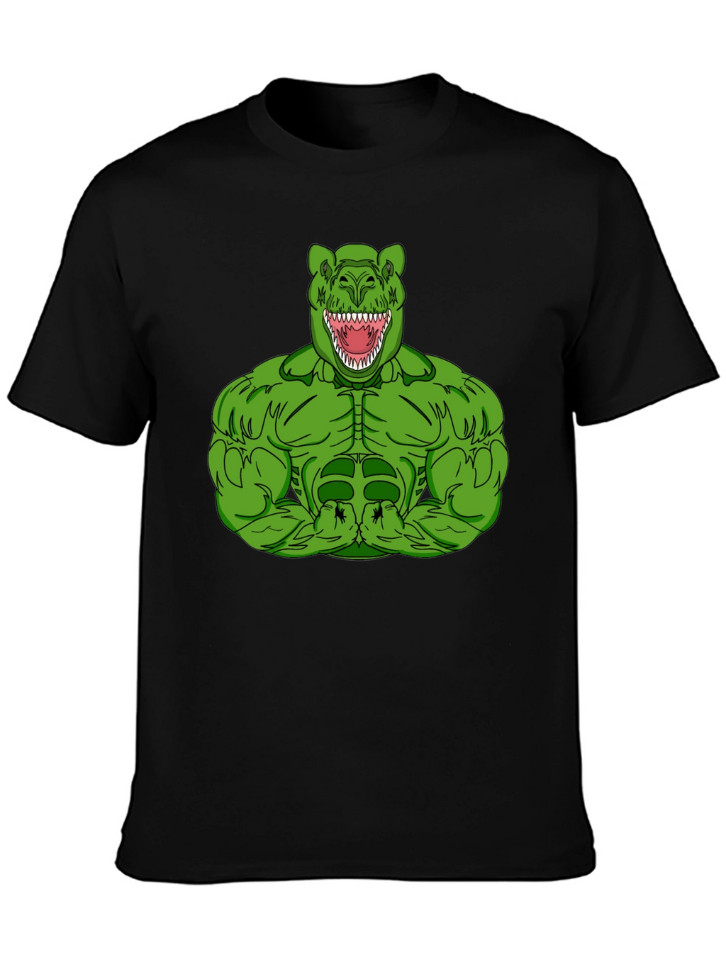 Dino Muscle T-Shirt - Black Graphic Tee