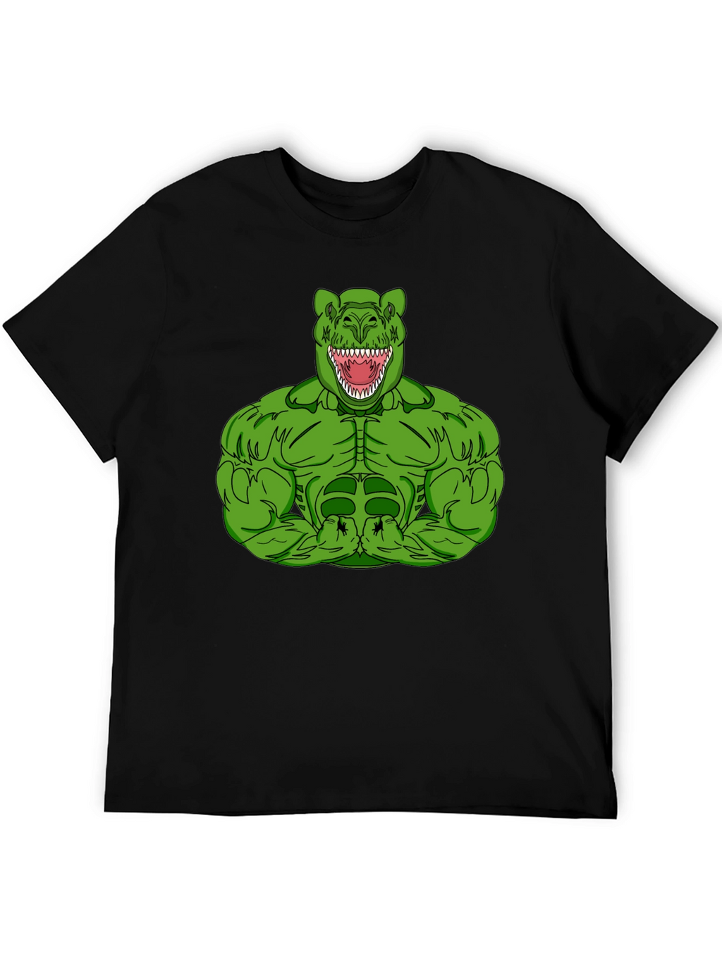 Dino Muscle T-Shirt - Black Graphic Tee