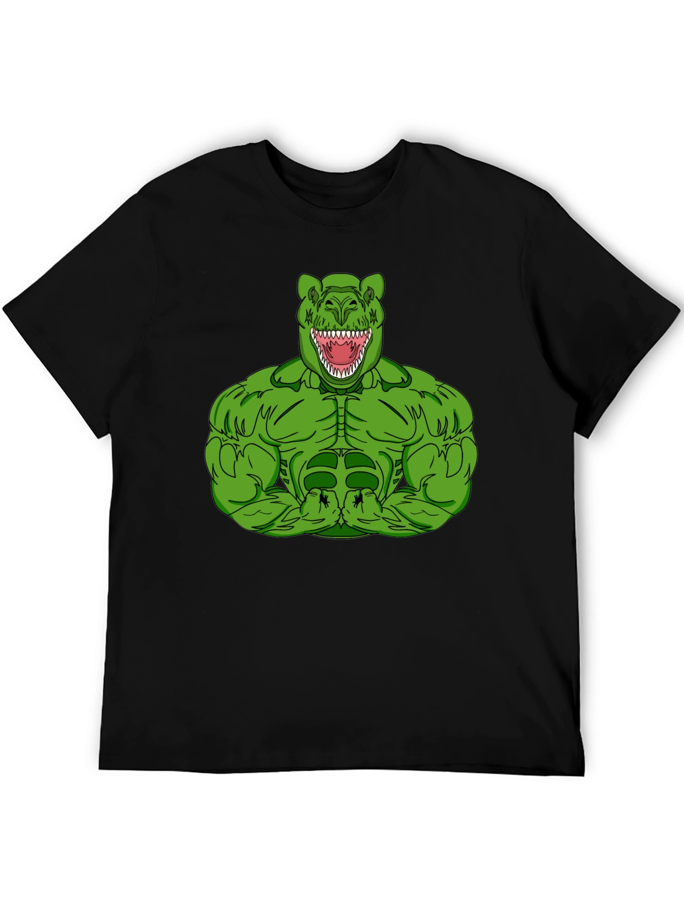 Dino Muscle T-Shirt - Black Graphic Tee