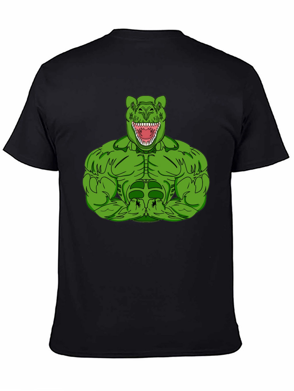 Dino Muscle T-Shirt - Black Graphic Tee