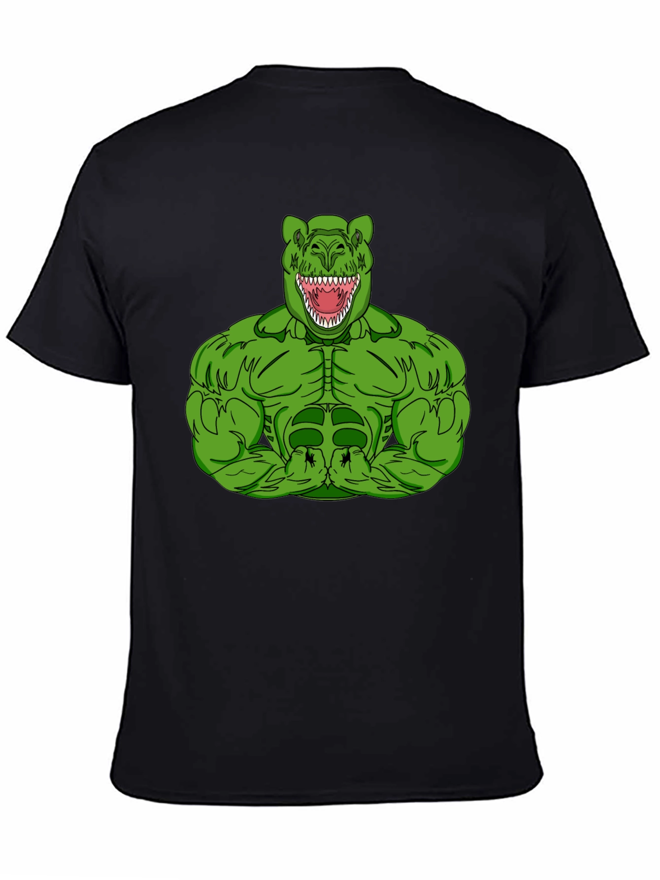 Dino Muscle T-Shirt - Black Graphic Tee