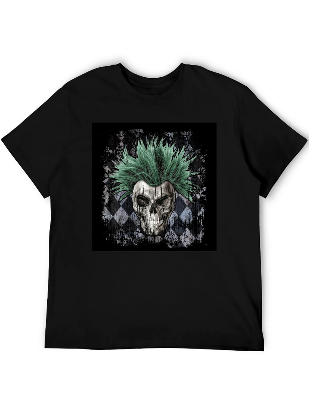Skull Punk T-Shirt - Mens Black Graphic Tee