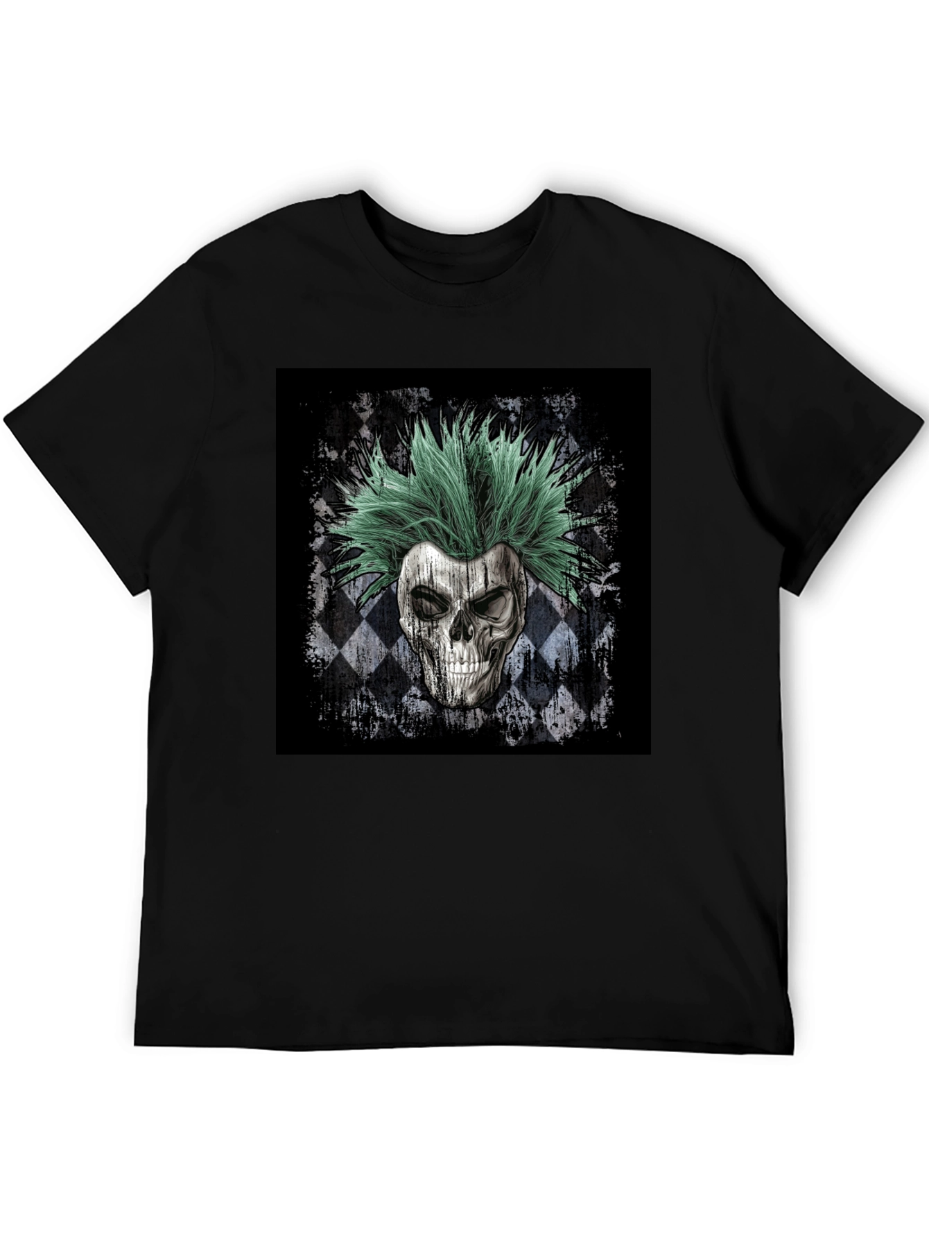 Skull Punk T-Shirt - Mens Black Graphic Tee
