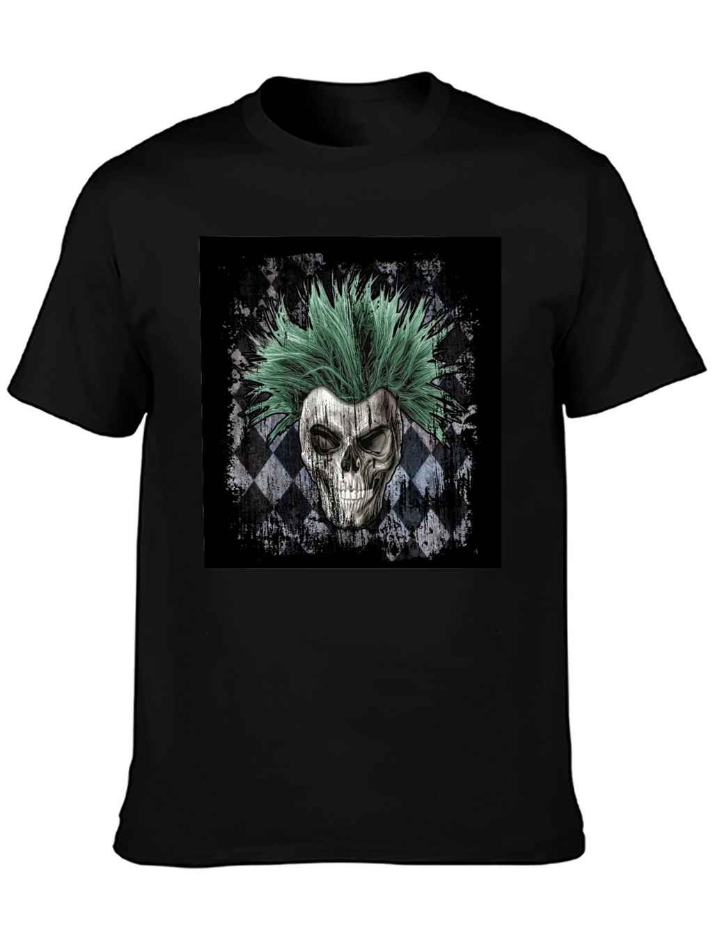 Skull Punk T-Shirt - Mens Black Graphic Tee