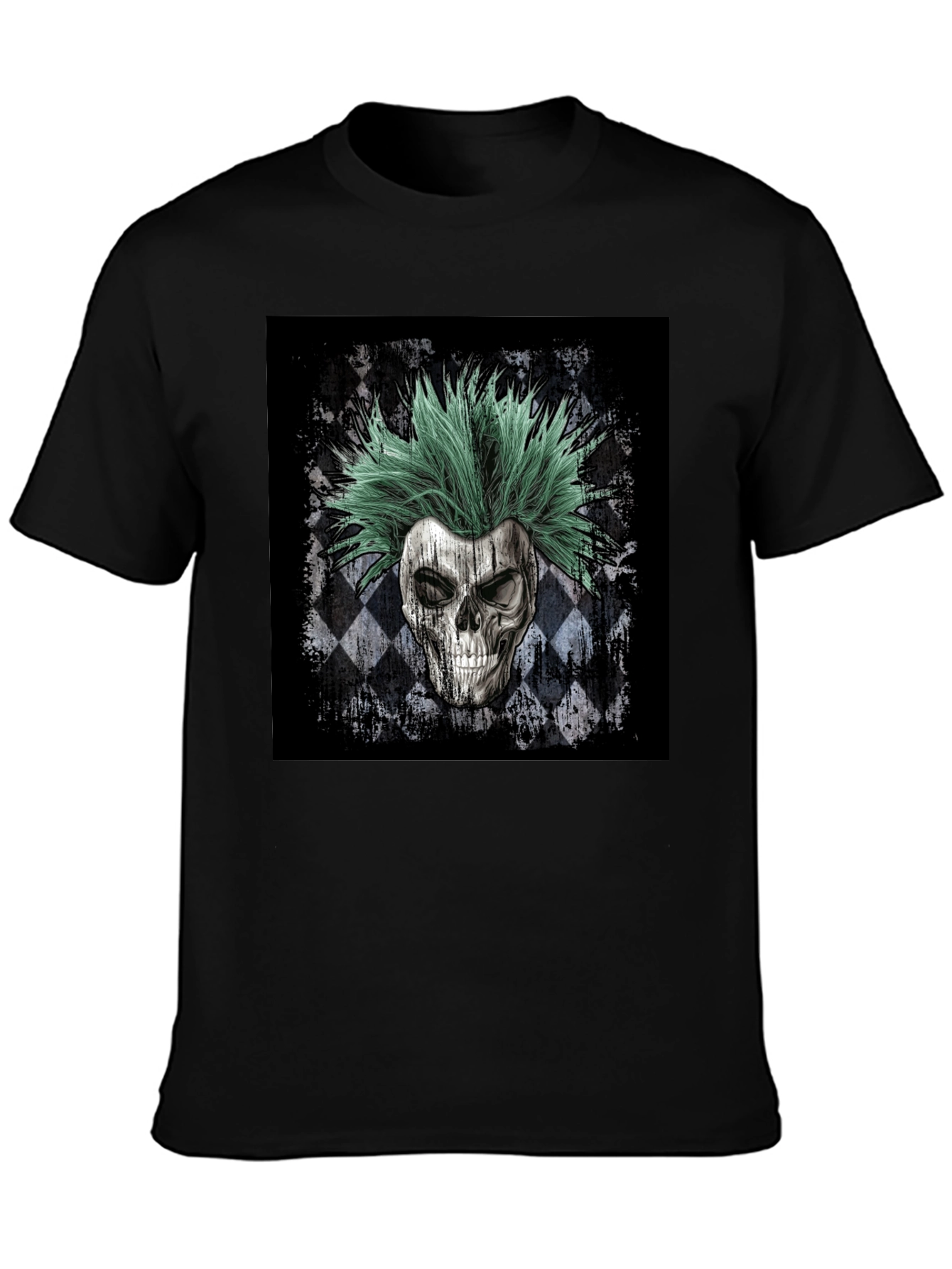 Skull Punk T-Shirt - Mens Black Graphic Tee